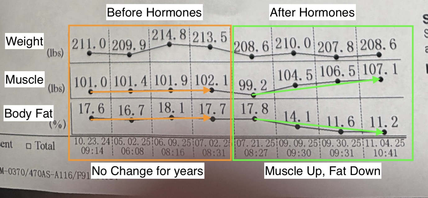 Body composition comparison