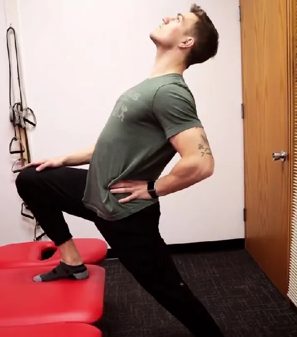 Patient performing corrective exercise